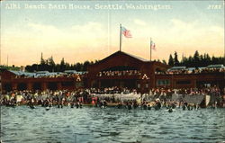 Alki Beach Bath House Seattle, WA Postcard Postcard