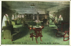 Seattle Hotel Mezzanine Floor Postcard