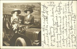 Two Women in Auto at AYP  1909 Alaska Yukon-Pacific Exposition Postcard Postcard