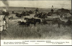 A Grant County Threshing Outfit Seattle, WA Postcard Postcard