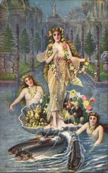 Reproduction Of Alaska-Yukon-Pacific Allegorical Painting Seattle, WA Postcard Postcard