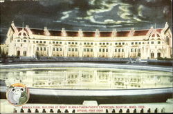 Agricultural Building At Night Postcard