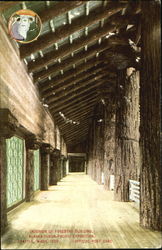 Interior Of Forestry Building Postcard