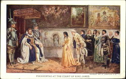 Pocahontas At The Court Of King James Postcard