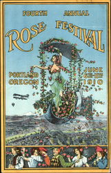 Fourth Annual Rose Festival Portland, OR Exposition Postcard Postcard