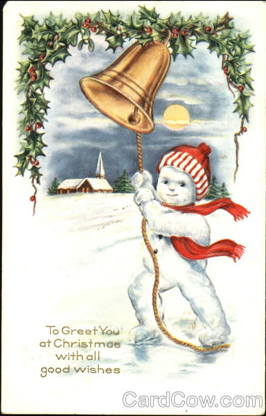 Snowman Ringing Bell Snowmen