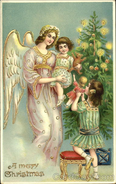 Angel and Children Gold Angels