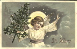 Sta Klaus Angels Postcard Postcard