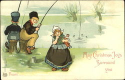 Children Fishing Postcard