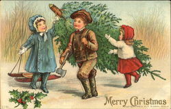 Children with Tree Postcard