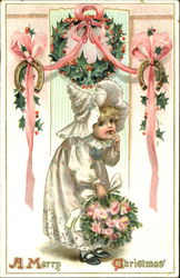 Girl with Flowers Postcard