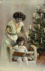 Mother and Child Gold Postcard