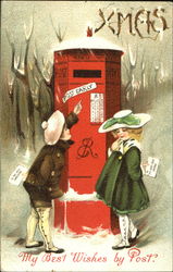 Children at Mailbox Postcard