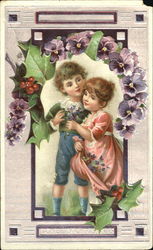 Children flowers Postcard Postcard