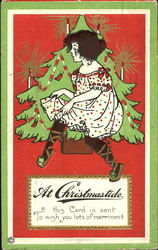 At Christmastide Children Postcard Postcard