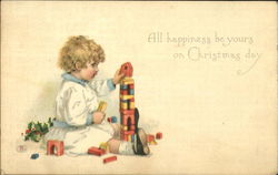 Child with Blocks Postcard