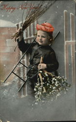 Boy with Ladder Postcard