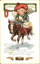 Girl on Pony Postcard