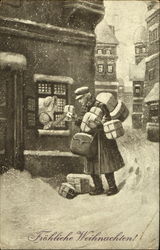 Postman with Presents Postcard