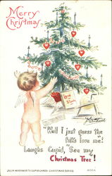 Cherub at Tree Postcard