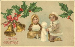 Children Snowmen Postcard