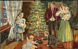 Family Christmas Postcard Postcard