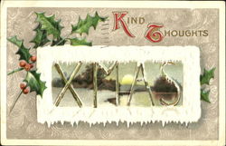 Kind Thoughts Xmas Christmas Postcard Postcard