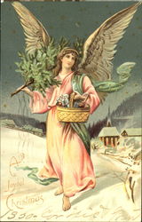 Angel with Gifts Angels Postcard Postcard