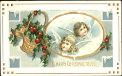 A Happy Christmas To You Angels Postcard Postcard