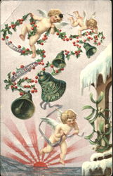 Cherubs Bells Postcard