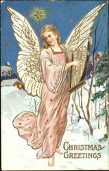 Angel with Harp Postcard