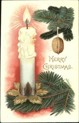 Candle Christmas Postcard Postcard