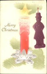 Candle Face Christmas Postcard Postcard