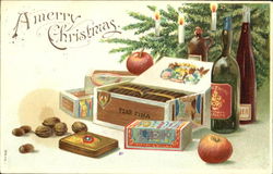 Cigars Wine Walnuts Postcard