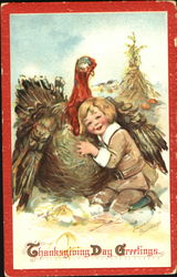 Thanksgiving Day Greetings Frances Brundage Postcard Postcard