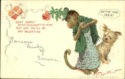 Don't Monkey with this Heart Postcard