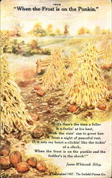 When The Frost Is On The Punkin Cobb X Shinn Postcard Postcard