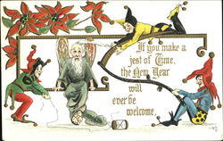 Father Time & Elves Postcard