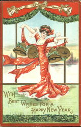 With Best Wishes For A Happy New Year H.B. Griggs (HBG) Postcard Postcard