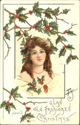 A Glad Old Fashioned Christmas Postcard