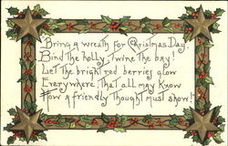 Christmas Wreath Postcard