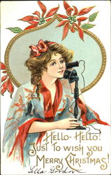 Hello – Hello! Just To Wish You Merry Christmas! Postcard