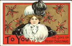 To You The Joys Of Merry Christmas Postcard