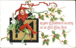 May Your Christmas Be As Merry As An Old Time Jest H.B. Griggs (HBG) Postcard Postcard