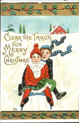 Clear The Track For Merry Christmas Postcard