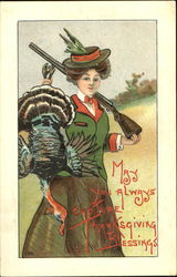 Woman Hunter, Turkey H.B. Griggs (HBG) Postcard Postcard