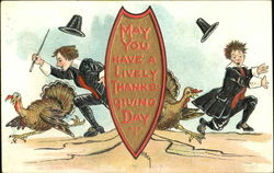 May You Have A Lively Thanksgiving Day H.B. Griggs (HBG) Postcard Postcard