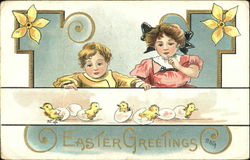 Easter Greetings Postcard