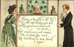 Heres A Health To St. Pat! Postcard