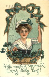 Who Wants A Shamrock Ring Lucky Leaf! Postcard